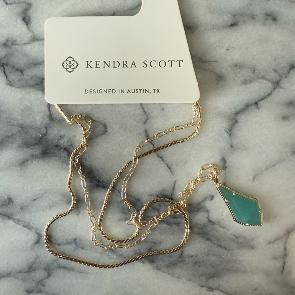 Kendra Scott 14K Gold Over Brass Jesse MultiStrand Necklace -Cat's Eye Glass NWT